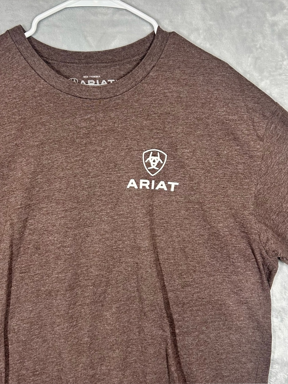 Ariat Shirt Mens XXL Brown Logo Graphic Western Tagless Short Sleeve Tee